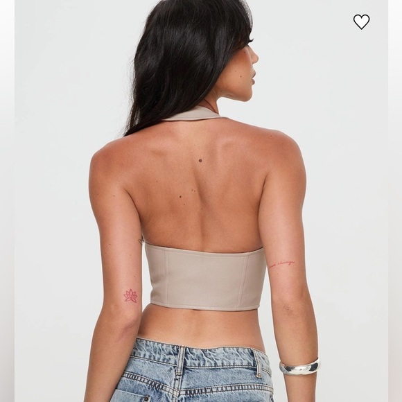 Princess Polly Palladia Faux Leather Jordy Corset ALIX EARLE Top NWT - Picture 6 of 11